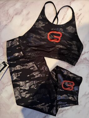 Cyclebar Black Sports Bra & Leggings Set Large